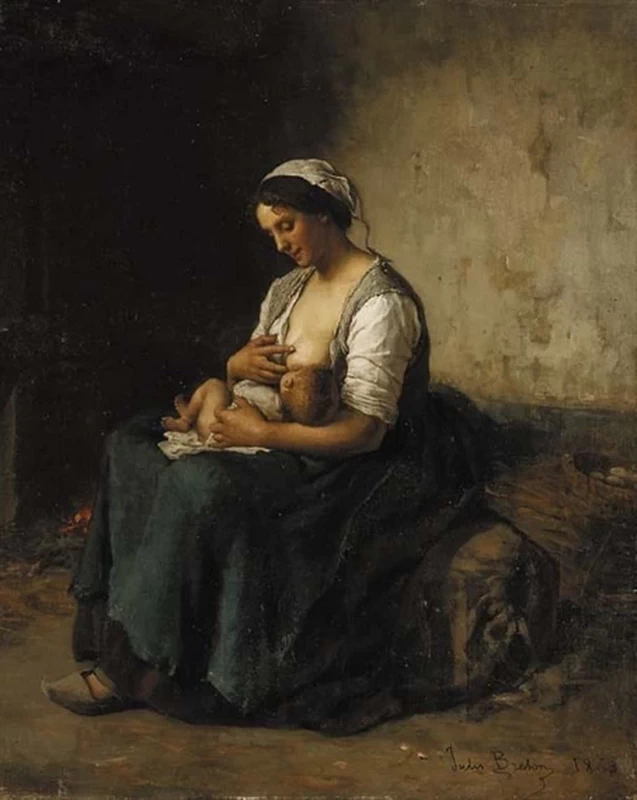 Madre che allatta il bambino, 1863